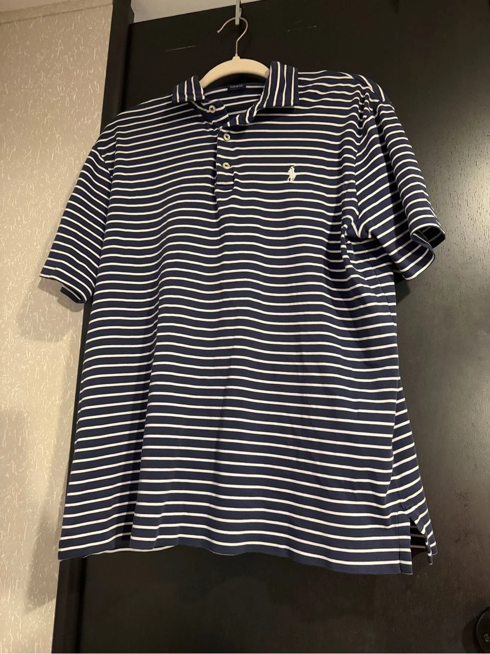 Polo Ralph Lauren Navy and White Striped Polo Shirt